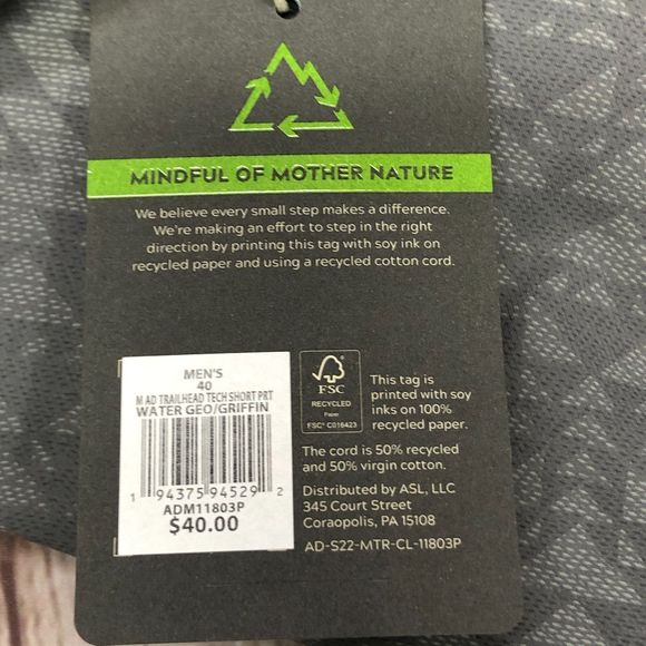 NWT Alpine Design Men Trail Head Tech Shorts Size 40 Gray Polyester Blend M130 5 - Picture 8 of 15